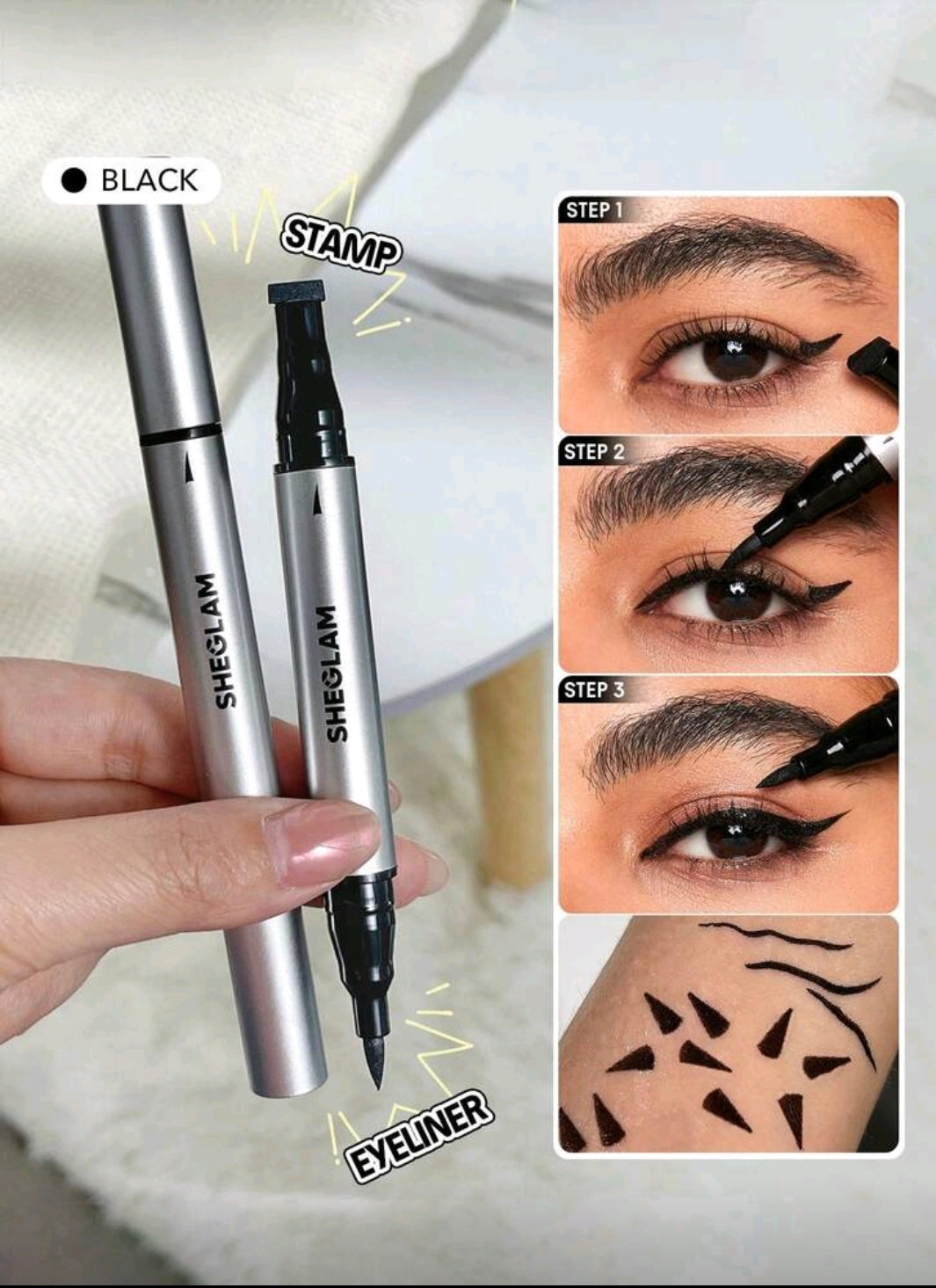 ✨ SHEGLAM – Delineador Duo Waterproof & Easy Removal