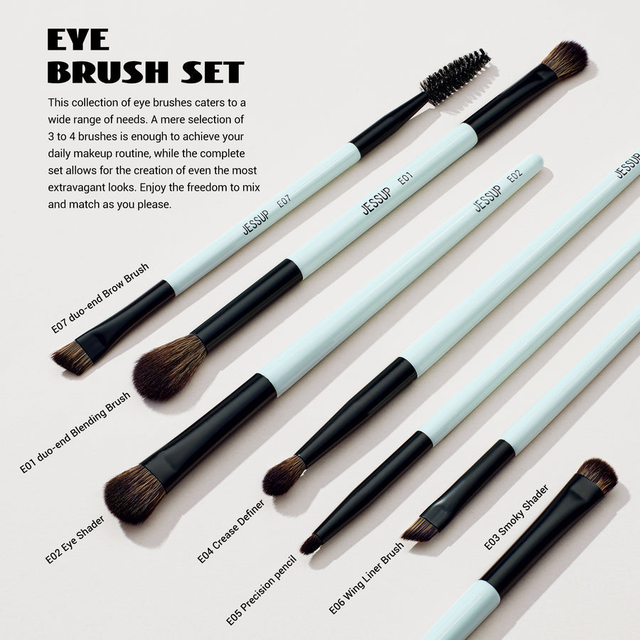 ✨ Set de Brochas Jessup T500 – 10 Piezas Profesionales Doble Punta en Bright Cyan ✨
