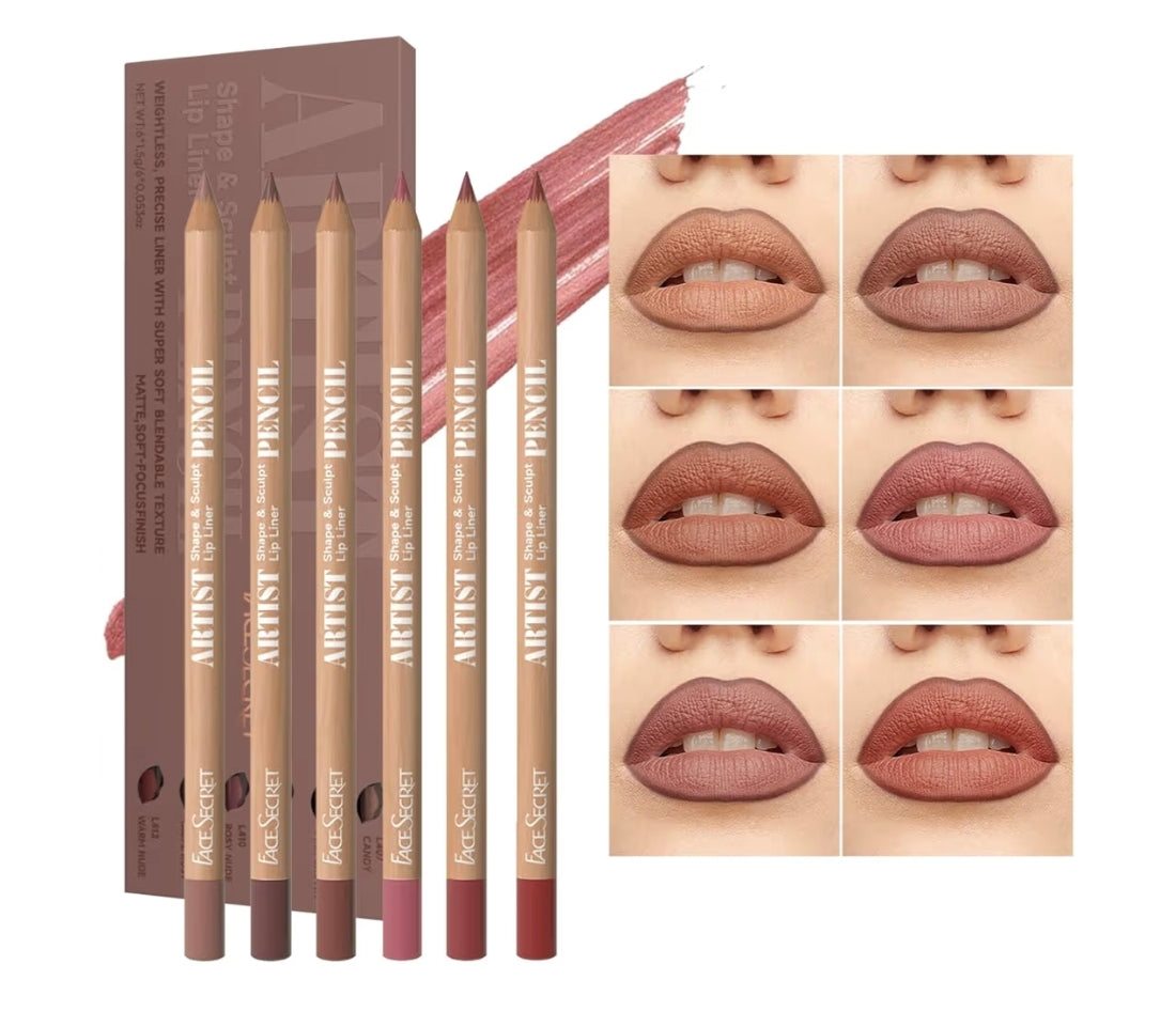 ⭐ Beauty Glazed – Pack Lip Liners Nude Pink