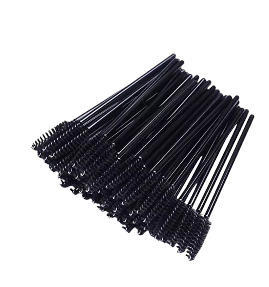 🖤 Desechables para pestañas y cejas — Pack x50 (color negro) 💫