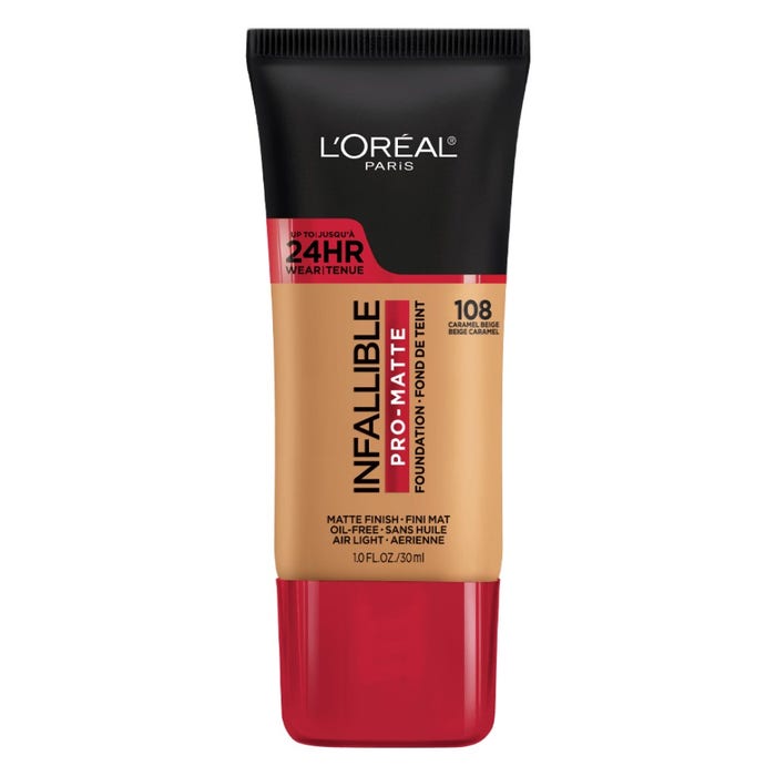 ⭐ Base L’Oréal Paris Infallible Pro-Matte 24H – Tono 108 Caramel Beige