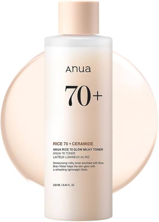 Anua Rice 70 Glow Milky Toner – Tónico de arroz y ceramidas | 250 ml