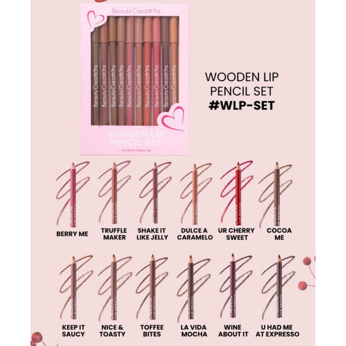 ✏️💋 Wooden Lip Pencil Set – Beauty Creations