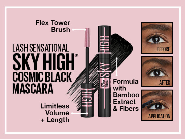 Maybelline Lash Sensational Sky High – Cosmic Black (NO waterproof) 🖤