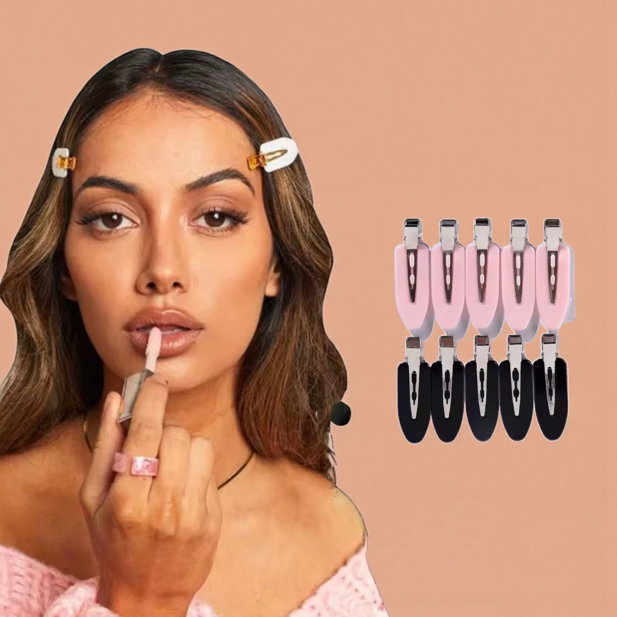 ✨ Pinzas Antimarcas para Maquillaje – Pack x 10 ✨