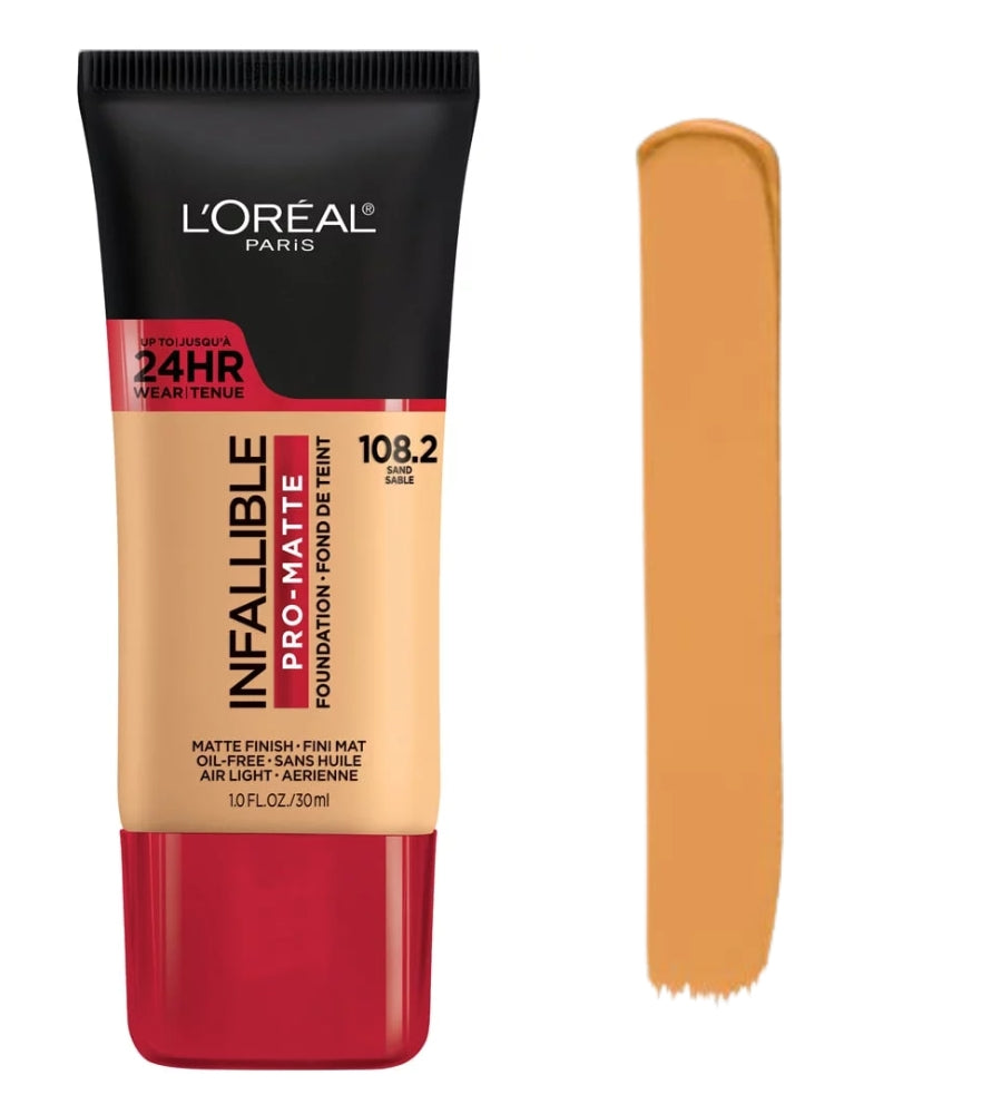 ⭐ Base L’Oréal Paris Infallible Pro-Matte 24H – Tono 108.2