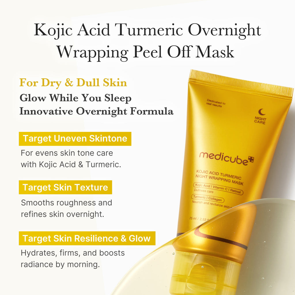Kojic Ácido Tumeric Overnight Wrapping Peel off mask